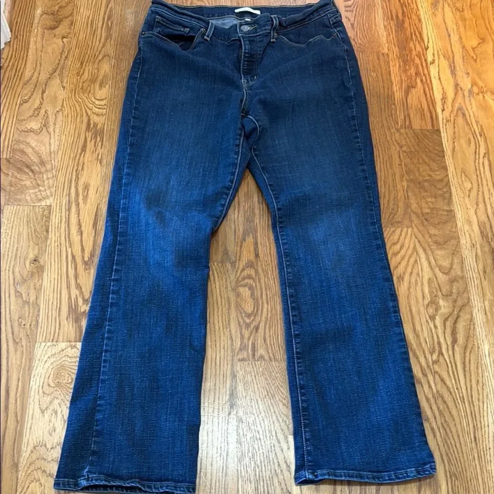 Levi’s Bootcut Jeans Size 12 Dark Wash Mid Rise Classic Stretch Denim